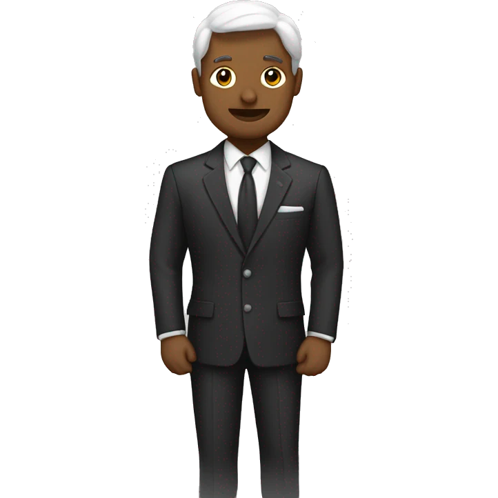 Ladron con un traje negro y blanco emoji