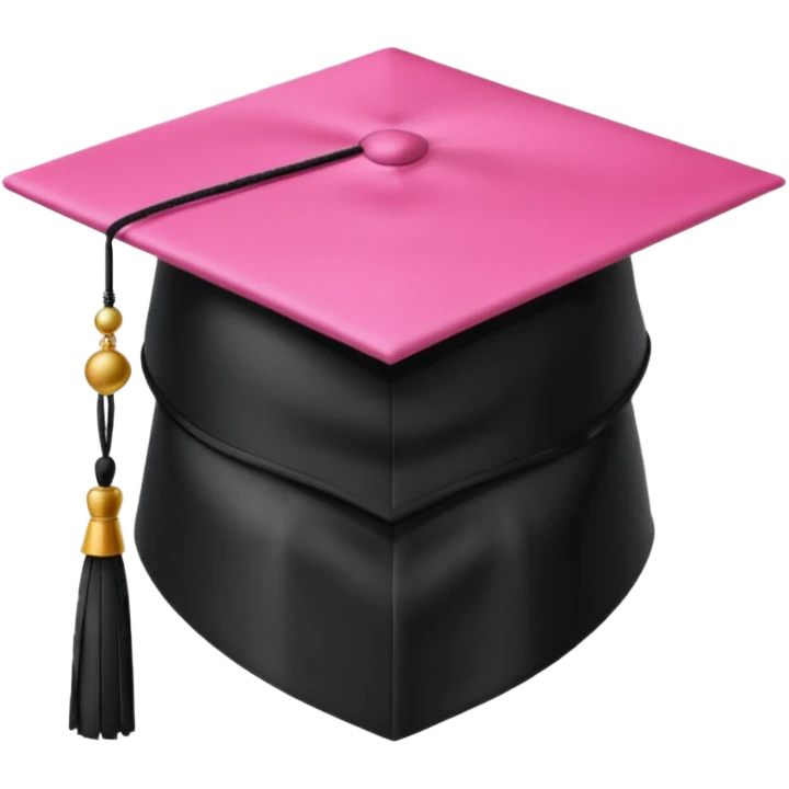 pink graduation hat emoji