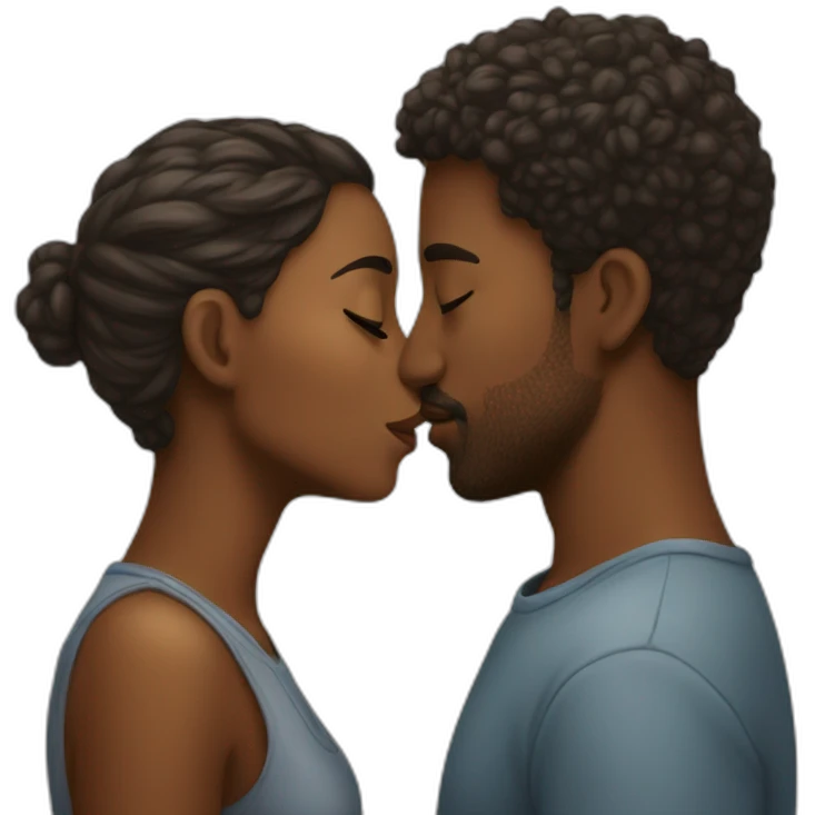 Two personne kissing emoji