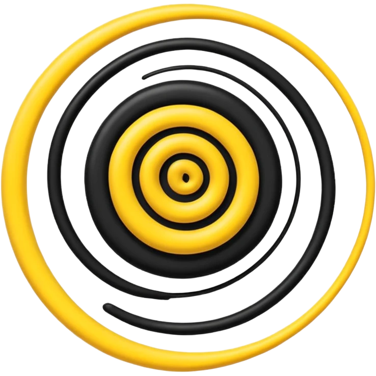 Scribble with black scribble and yellow spiral emoji