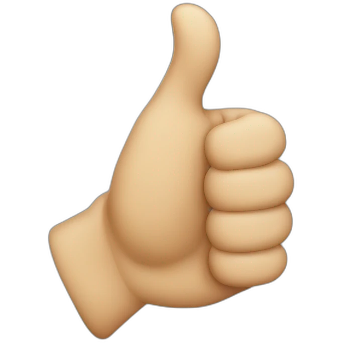 bent thumb up emoji