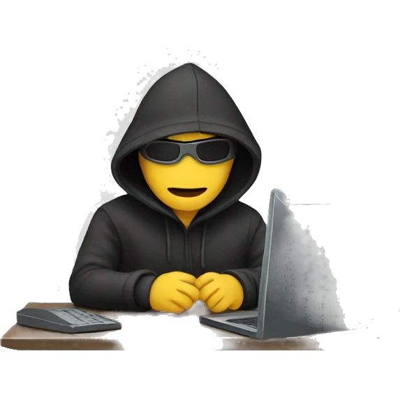 hacker using computer emoji