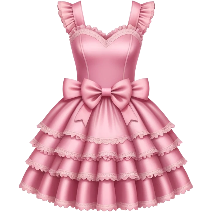 Pink dress with coquette detailing  emoji