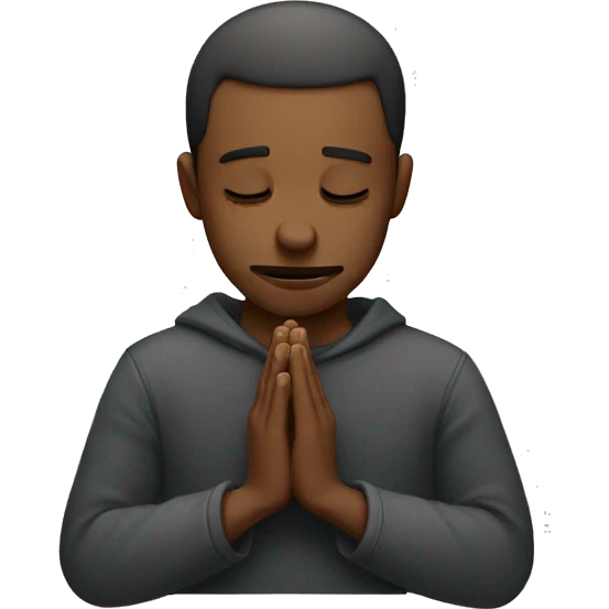 Guy praying and crying  emoji