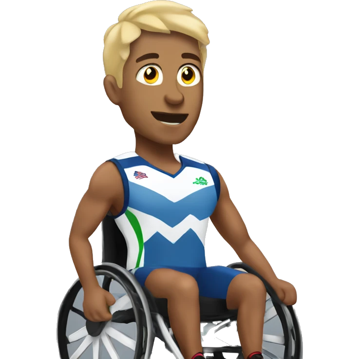 Wheelchair rugby athlete emoji