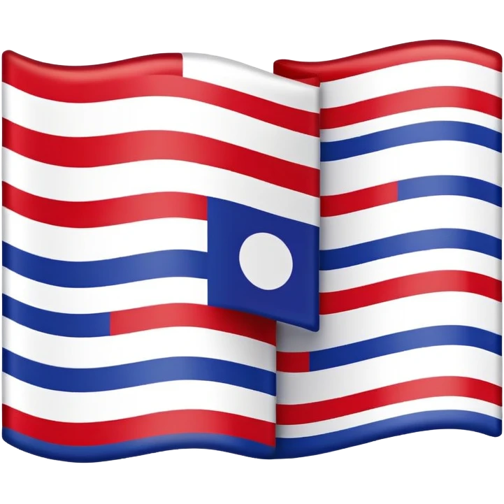 Thai flag with red, white, and blue horizontal stripes emoji