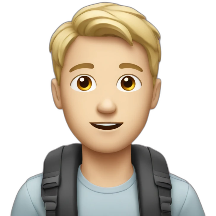white boy with a podcast emoji