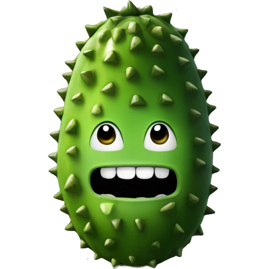  gherkin with teeth emoji