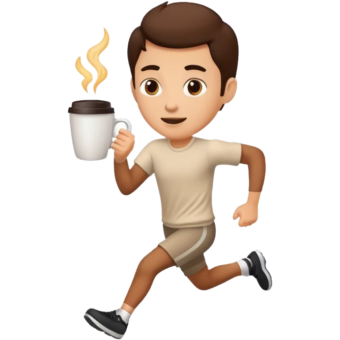 Morning Coffee Runner emoji