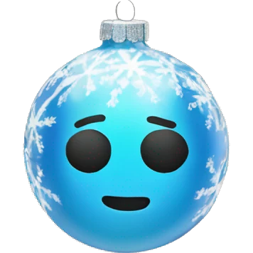 Glass Christmas ornament  emoji