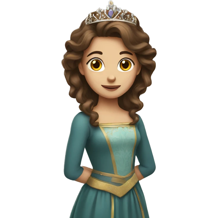 brown haired princess emoji