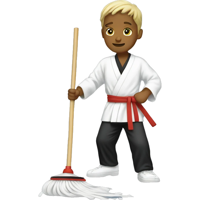 karate kid mopping floor emoji