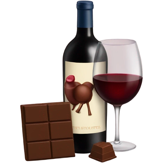 red wine and chocolates emoji