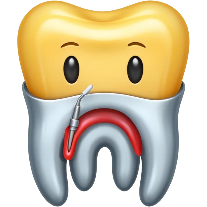 endodoncia dental con lima emoji