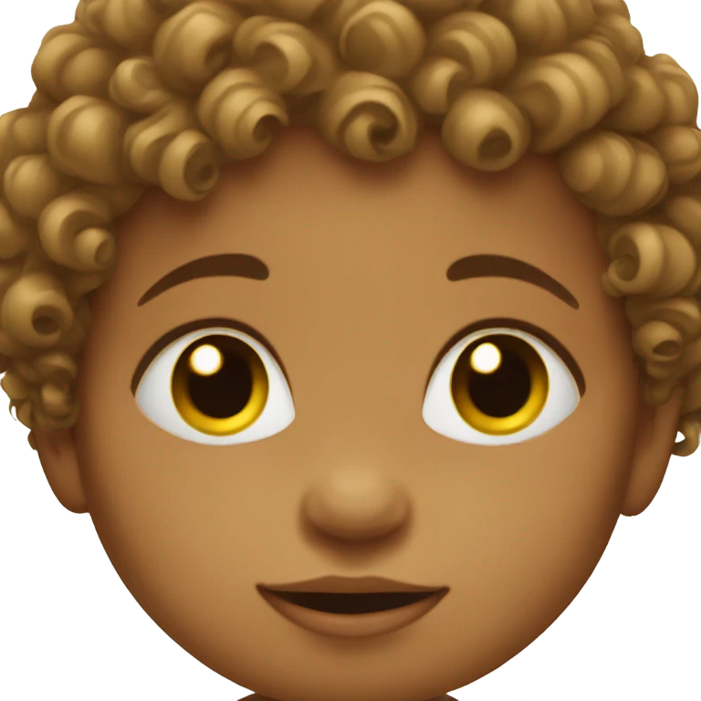 Baby with curly hair emoji