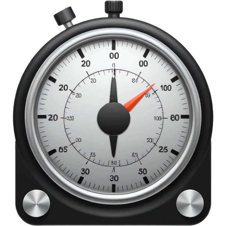 analog progress tracker, semicircular dial with pointer emoji