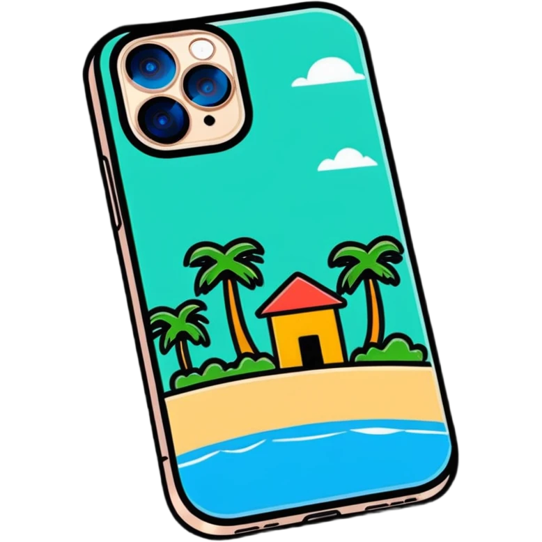 iPhone 14 Pro with dynamic island feature, sleek design emoji