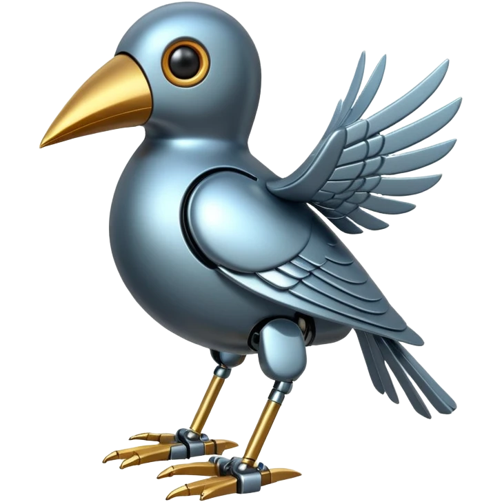 robotic bird emoji