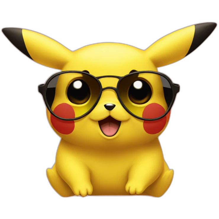 Pikachu with sunglasses emoji