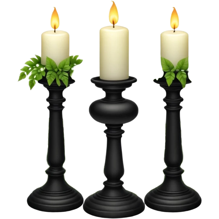 Aesthetic scenic beautiful gorgeous holy divine spiritual pretty elegant sparkly shiny scene of Candles, flowers, marble pedestals, lush vines, ferns, scenic aesthetic scenery emoji