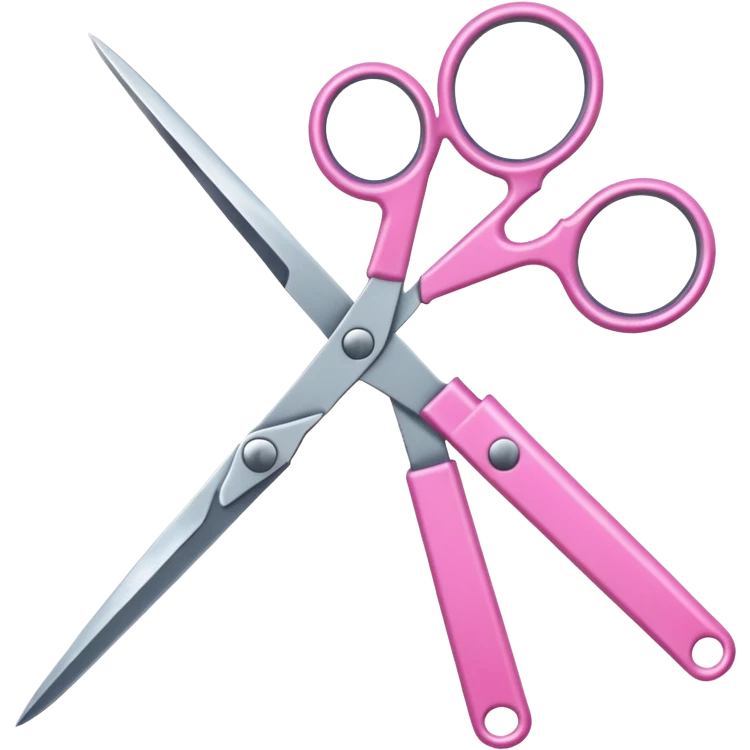 pink scissor emoji