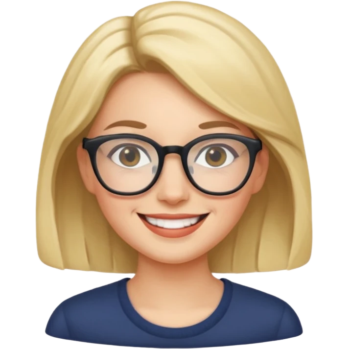Woman with glasses emoji