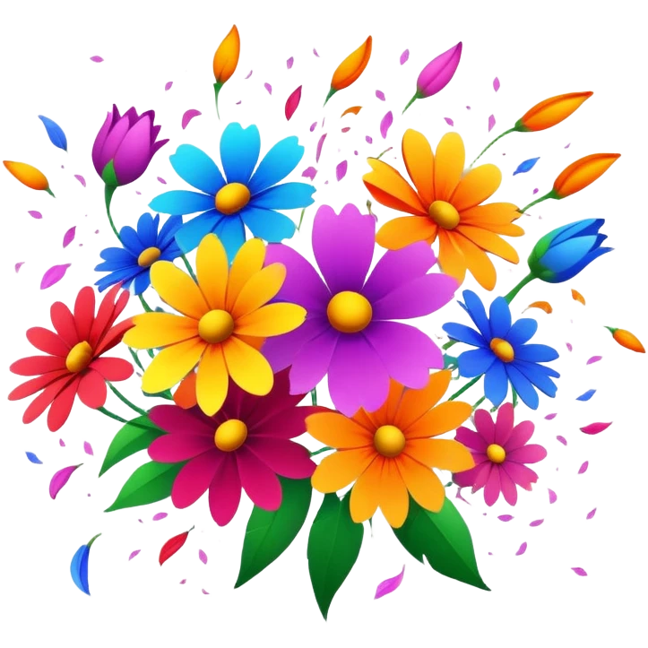 Exploding flowers emoji