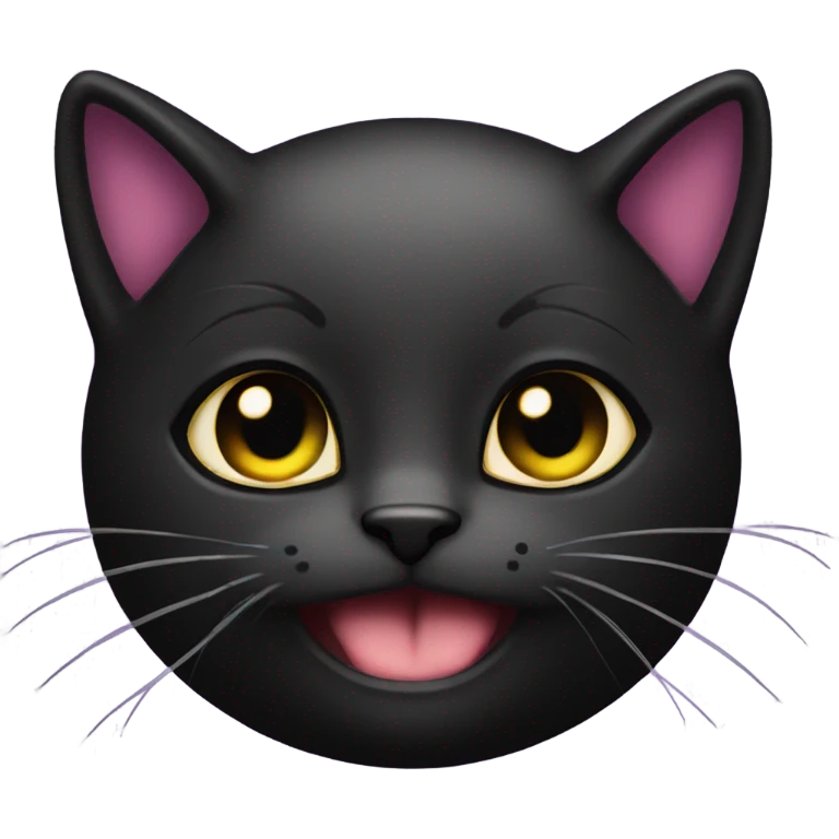Rave black kitten emoji
