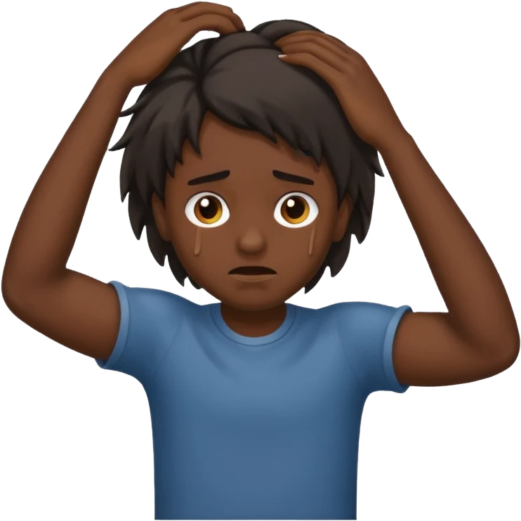 کسی که موهای خود را می کشد emoji