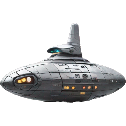 Space ship made out of rocks emoji