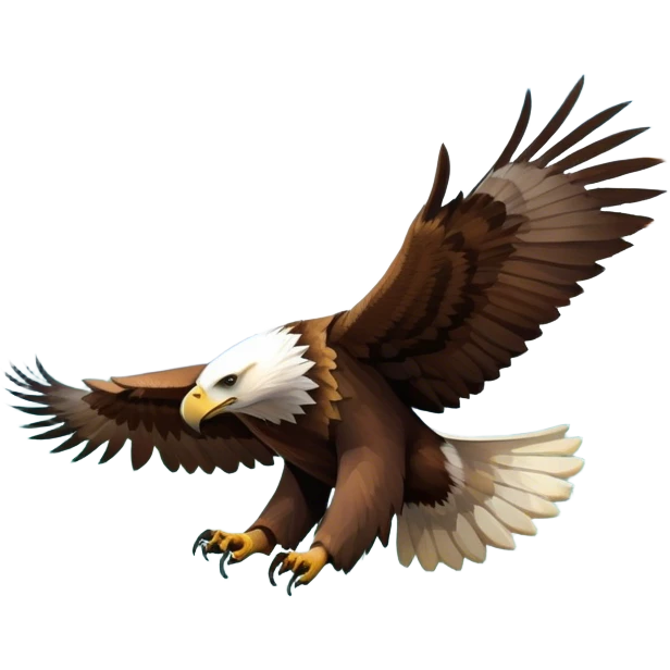 Collage of wild animals: a majestic bear in a lush green forest, a soaring eagle in the sky. A vibrant and detailed nature scene, capturing the beauty of wildlife. Transparent background. emoji