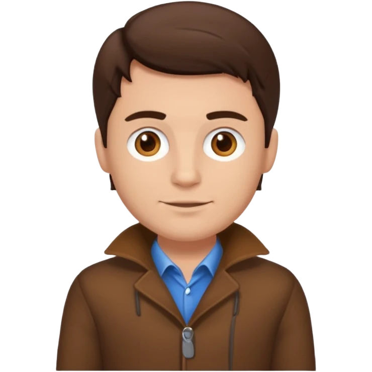 brunette man with brown dutch clothing emoji