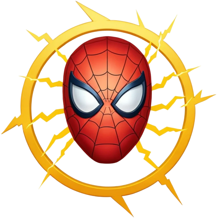 SPIDERMAN circle face lightining emoji