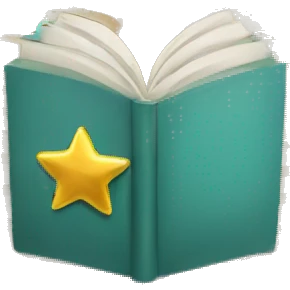 book with a star emoji