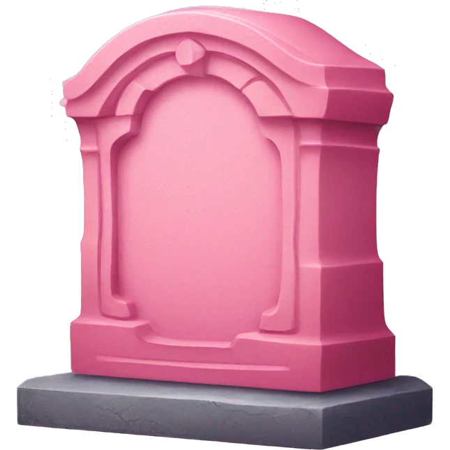Pink tombstone decorated  emoji
