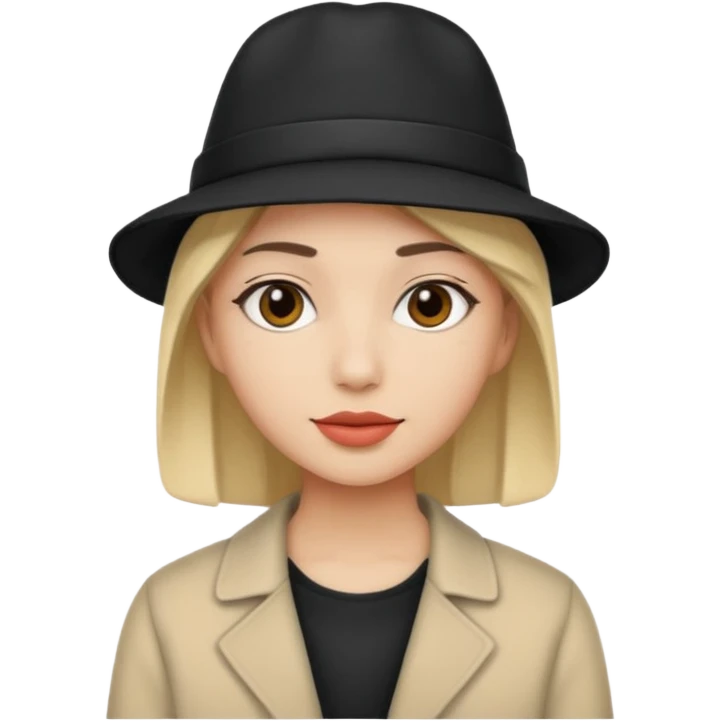 black hat wearing coloring clothes emoji