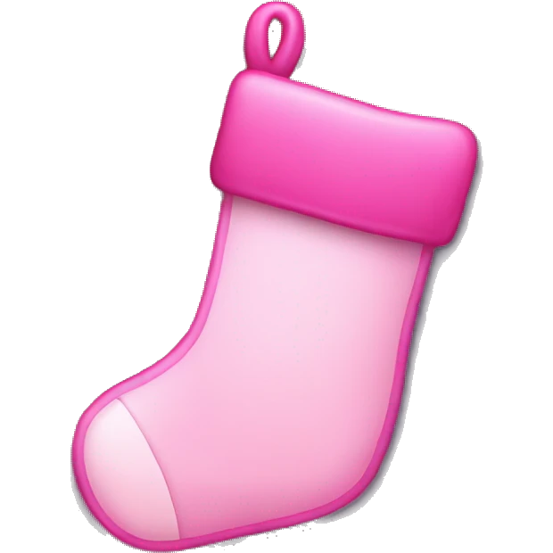 pink christmas stocking emoji