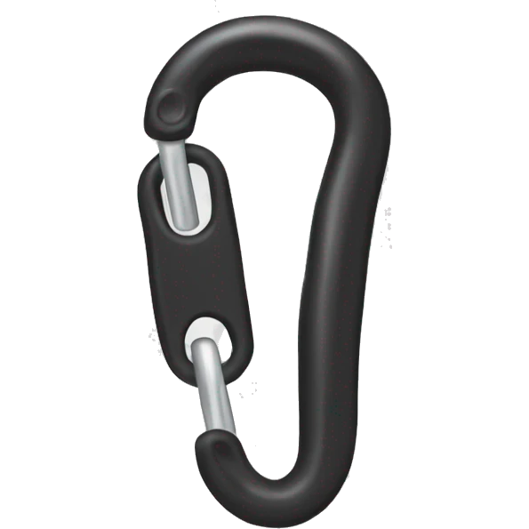 black carabiner  emoji