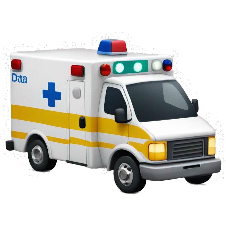 ambulance for data that says data emoji