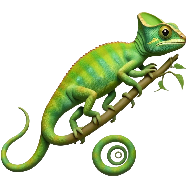 cinematic-chameleon-realistic-full-body-climbing-emoji,-slender-body-gripping-a-twisting-vine-with-prehensile-feet,-scaly-green-skin-shifting-shades-with-its-environment,-large-bulging-eyes-rotating-independently,-delicate-coiled-tail-curling-behind,-long-tongue-slightly-protruding-as-if-ready-to-strike,-simplified-yet-realistic-focused-features,-highly-detailed,-glowing-with-an-ethereal-forest-light emoji