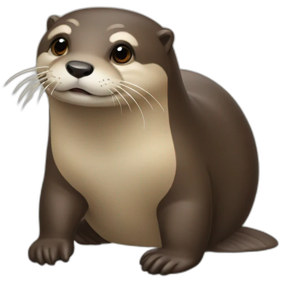 Loutre sur tortu emoji