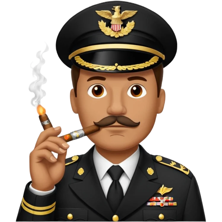 old school sergeant major smoking a cigar emoji