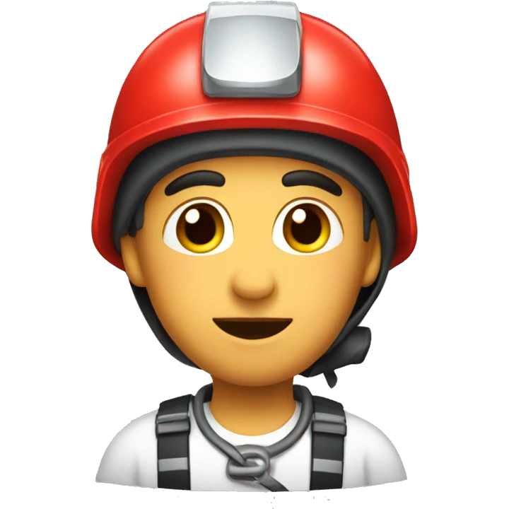 a rescuer in a red helmet emoji