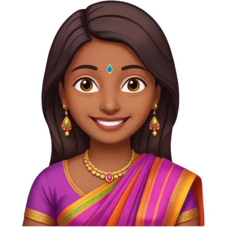 i need an indian in a sari just a face emoji