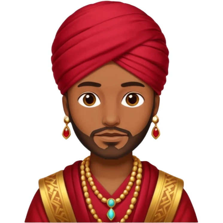 Desert King – ruby turban + amber robe,Red Kings. emoji