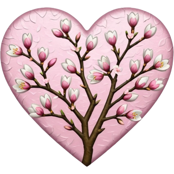 Vangogh almond blossom heart emoji