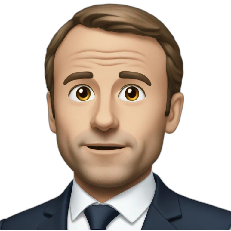 Macron sec emoji