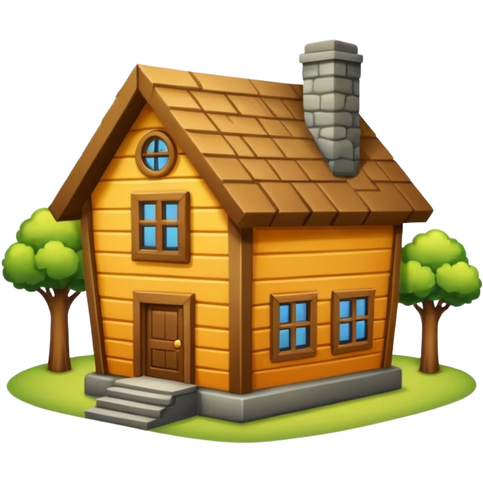 big wood house emoji