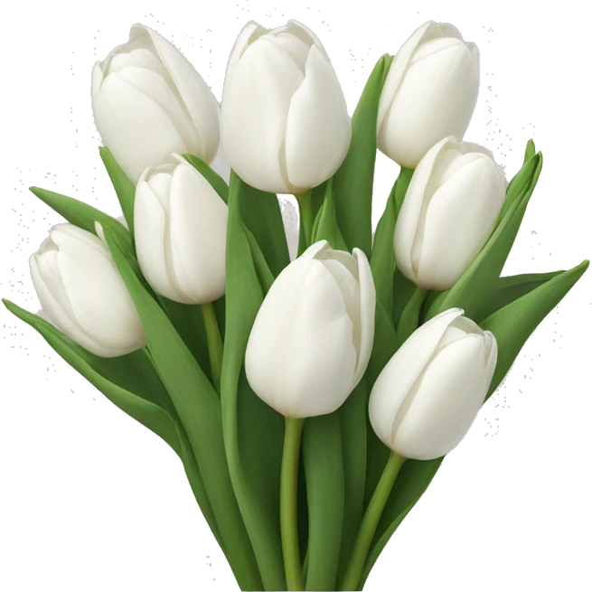white tulips emoji