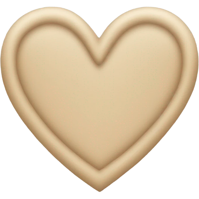 Beige heart  emoji